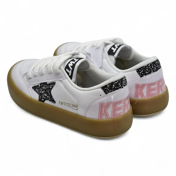 1057 Rahat Taban Çocuk Spor Ayakkabı Unisex Spor Ayakkabı Bağcıklı Ve Cırtlı - 4