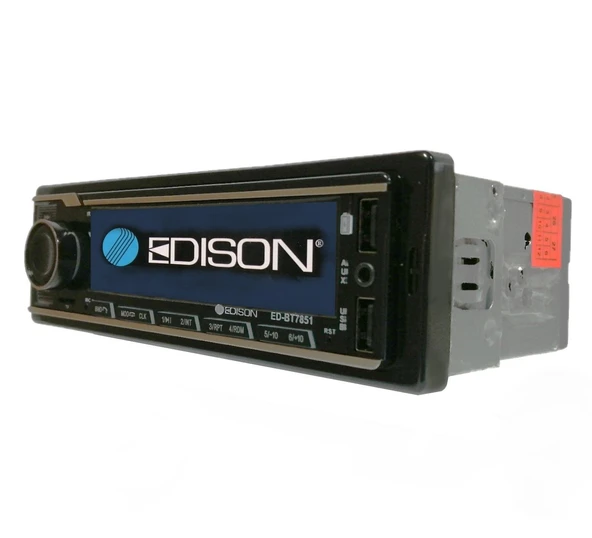Edison ED-BT7851IC Oto Teyp MP3 Çalar/FM Radyo/USB/AUX/SD/BT/2 Amfi Çıkış/4*60W/APP Kontrol/Kumanda - Resim 8