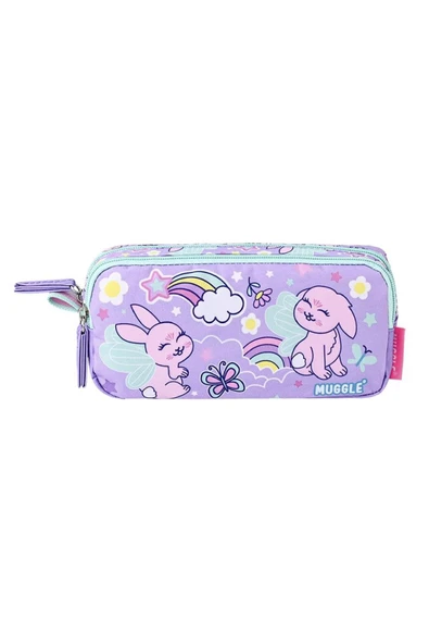 MUGGLE 2 Bölmeli Fluffy Bunny Kalemlik Lila (MU-5791)