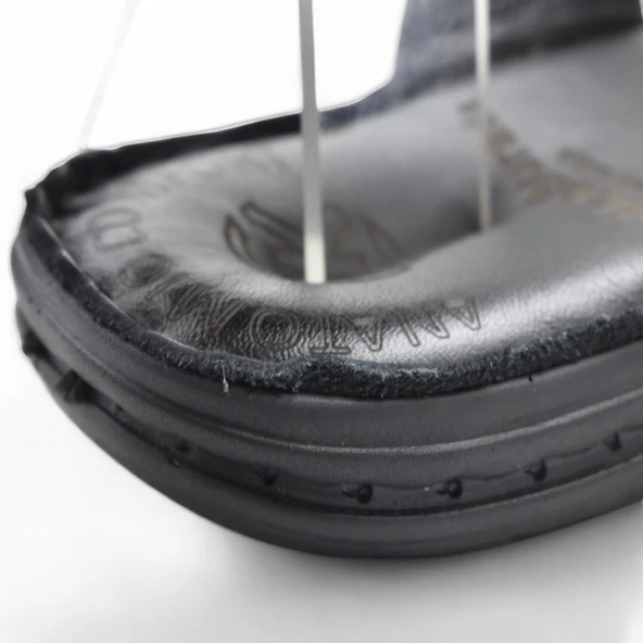 089 Puff Ortopedik Taban Günlük Hakiki Deri Erkek Terlik Erkek Kapalı Terlik - 2