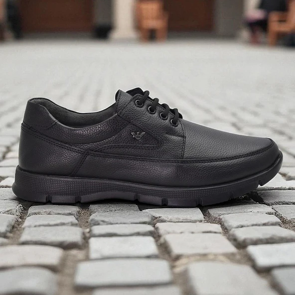 301 Ortopedik Topuk Masajlı Hakiki Deri Erkek Ayakkabı Kışlık Erkek Deri Ayakkabı - 2