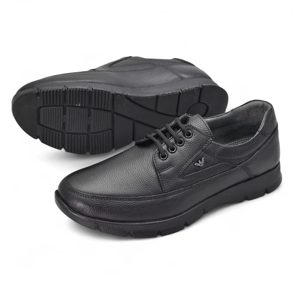 301 Ortopedik Topuk Masajlı Hakiki Deri Erkek Ayakkabı Kışlık Erkek Deri Ayakkabı - 3