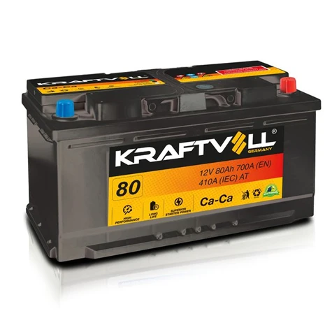 Aku Aku 12v 80 Ah Lb4 (315×175×175) Alcak Tam Kapalı - Kraftvoll 18010014 - Resim 1