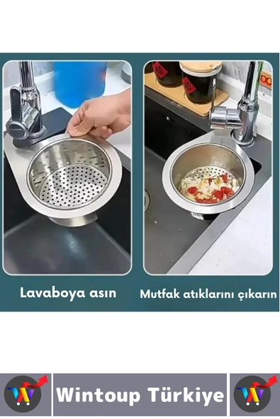 Kolay Kullanım Atık Kalıntı Kötü Koku Önleyen Kuğu Tasarımlı Paslanmaz Mutfak Lavabo Drenaj Sepeti - 3