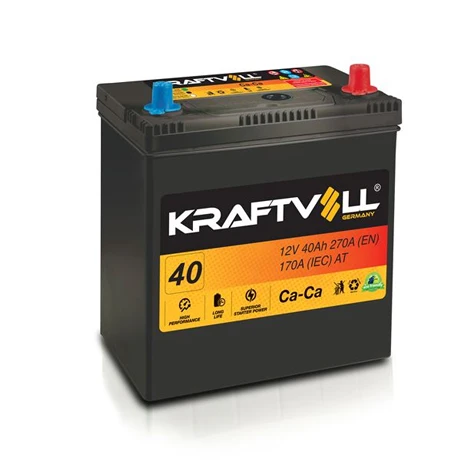 Aku Aku 12v 40 Ah Ns40 (197×129×227) Dar Tam Kapalı İnce - Kraftvoll 18010001 ürün görseli