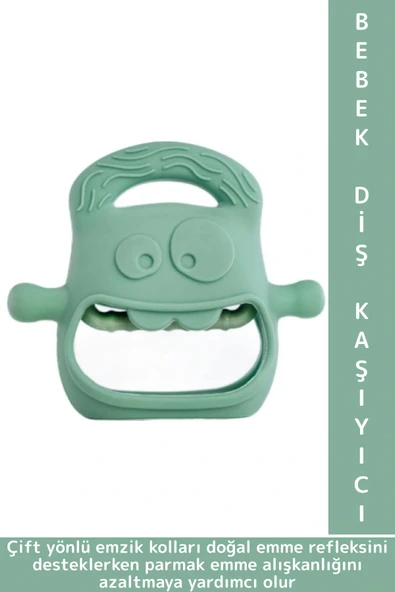 Gıda Sınıfı BPA Free Bebek Parmak Emme Alışkanlığı Azaltan Masaj Etkili Yumuşak Silikon Diş Kaşıyıcı