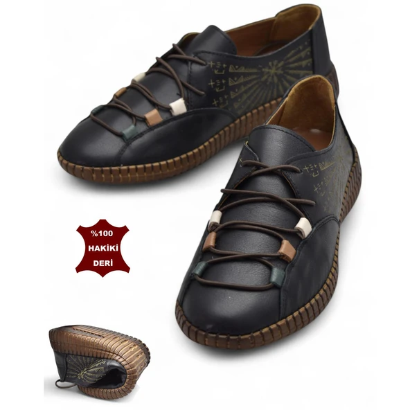 6000 TAM ORTOPEDİK Taban Hakiki Deri Kadın Günlük Ayakkabı ürün görseli