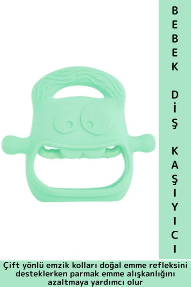 Gıda Sınıfı BPA Free Bebek Parmak Emme Alışkanlığı Azaltan Masaj Etkili Yumuşak Silikon Diş Kaşıyıcı ürün görseli