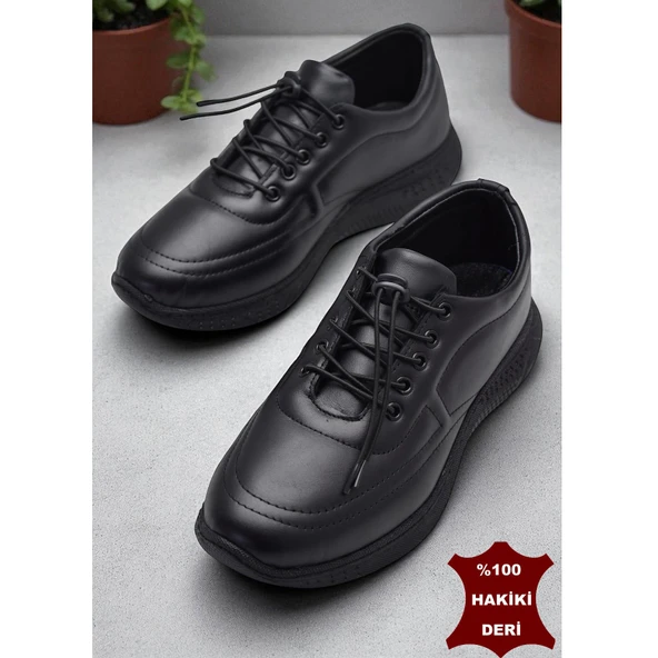 701 Tam Ortopedik Taban Hakiki Deri Erkek Ayakkabı Kadın Ayakkabı Kaymaz Taban Unisex Ayakkabı Lastikli Bağcık