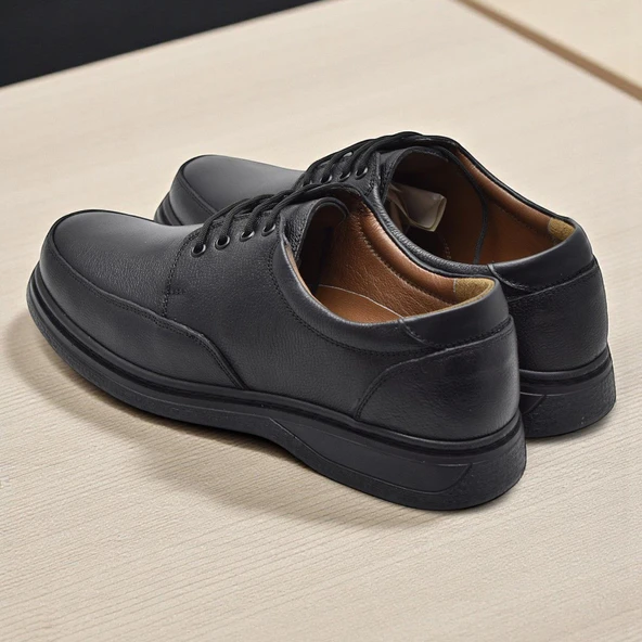 TAB430 Ortopedik Taban Hakiki Deri Erkek Ayakkabı Mevsimlik Baba Ayakkabısı - Resim 11