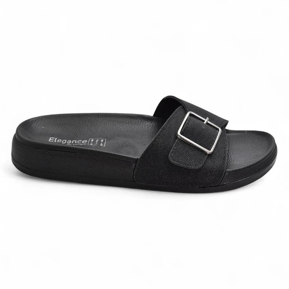 381 Rahat Ortopedik Taban Günlük Kadın Terlik Çift Toka Kadın Terlik Sim Detaylı - 3