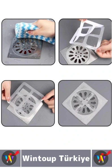 Kendinden Yapışkanlı Koku Önleyici Banyo Lavabo Gider Süzgeci Sineklik Onarım Tamir Kiti 100 Adet - 3