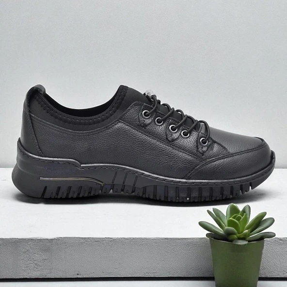 1988-1 Tam Ortopedik %100 Hakiki Deri Günlük Ayakkabı Kadın Ayakkabı Kaymaz Taban - Resim 10