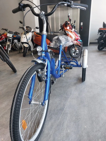 FSC BBF Cargo Nexus 3 Vites Ön V-Arka Kontra Fren Ön 24-Arka 20 Jant Katlanır Kargo Bisikleti Mavi - Resim 4