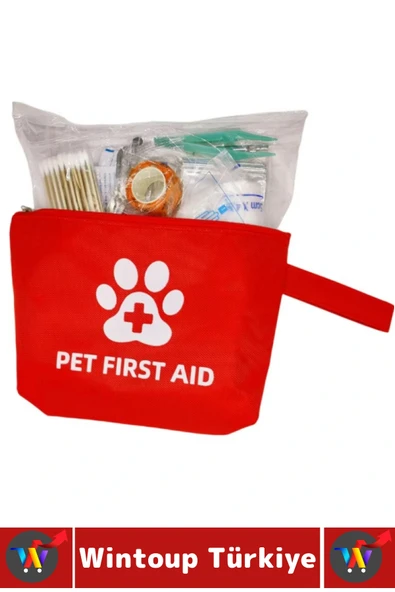 Portatif Dayanıklı Evcil Hayvan Kedi Köpek Tam Dolu Acil Durum İhtiyaç İlk Yardım Seti Çantası - Resim 2