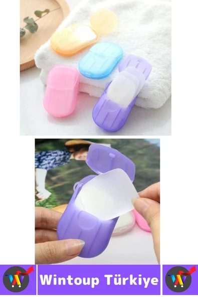 Seyahat 50 Adet Klozet Kapak Örtüsü 20 Adet Suda Büyüyen Mendil 20 Adet Kağıt Sabun Özel Hijyen Seti - Resim 4