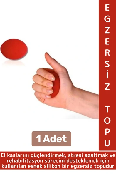 Ergonomik Stres Egzersiz Rehabilitasyon Fizyoterapi Esnek Silikon El Bilek Parmak Güçlendirme Topu