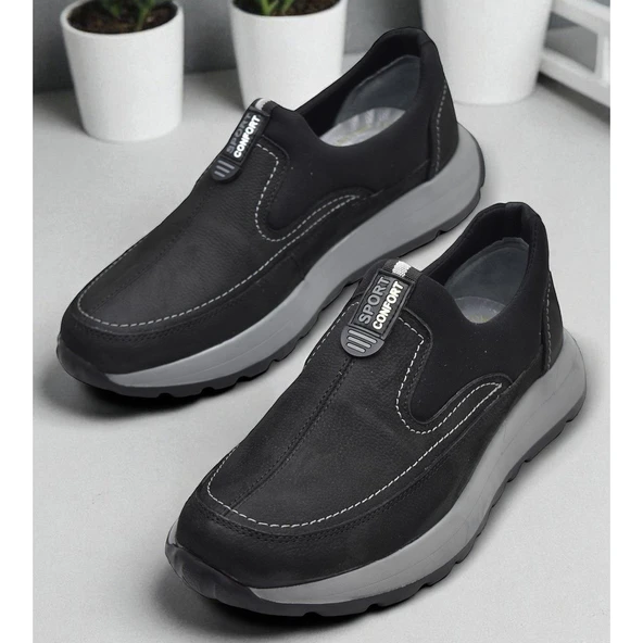 5501 Ortopedik Taban Hakiki Nubuk Deri Erkek Ayakkabı Mevsimlik Kışlık Erkek Ayakkabı - Resim 2