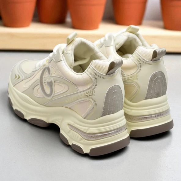 Full Ortopedik Taban Günlük Kadın Spor Ayakkabı Kalın Taban İçten Dolgu Taban  Guja 24K450 - 4