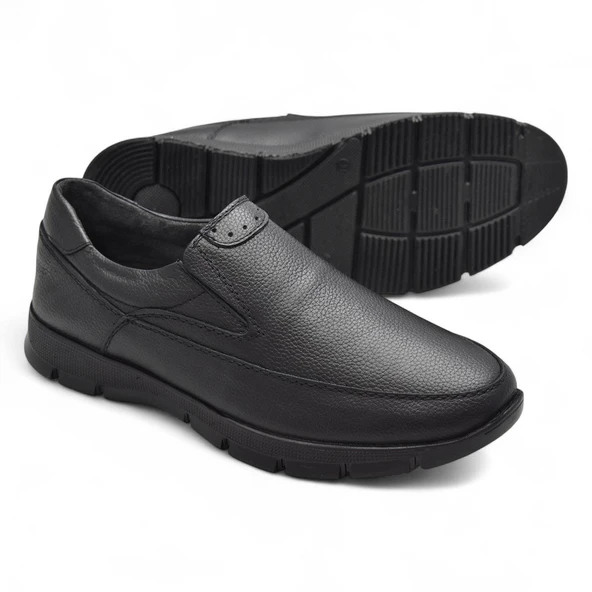 301 Ortopedik Topuk Masajlı Hakiki Deri Erkek Ayakkabı Kışlık Erkek Deri Ayakkabı - 10