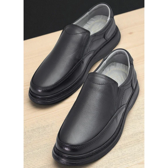 TAB450 Ortopedik Taban Hakiki Deri Erkek Ayakkabı Mevsimlik Baba Ayakkabısı - Resim 2