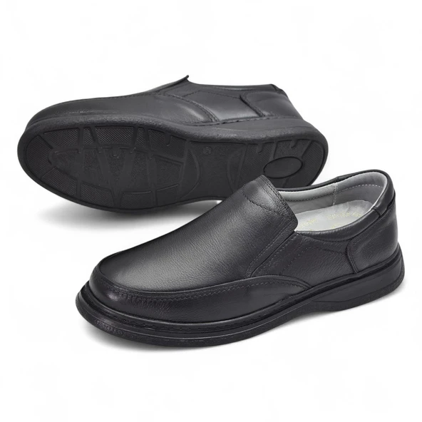 TAB450 Ortopedik Taban Hakiki Deri Erkek Ayakkabı Mevsimlik Baba Ayakkabısı - Resim 5