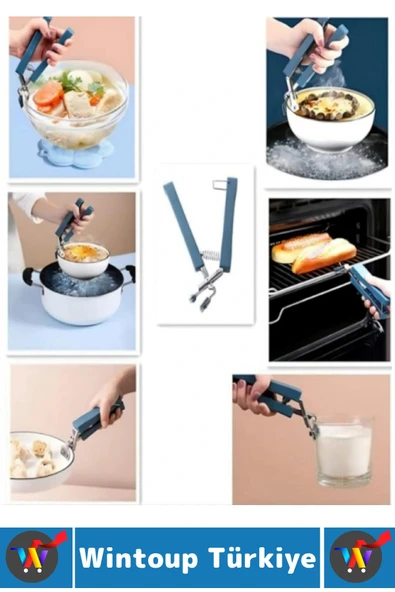 Kompakt Kamp Outdoor Mutfak Tencere Tabak Tutucu Fırın Eldiveni Yanma Önleyici 4'lü Premium Set - Resim 3