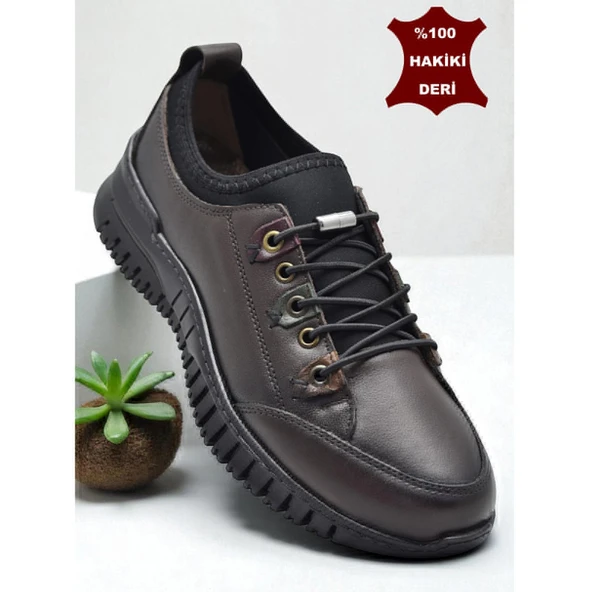 1988-1 Tam Ortopedik %100 Hakiki Deri Günlük Ayakkabı Kadın Ayakkabı Kaymaz Taban ürün görseli