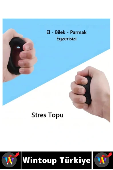 Ev Ofis Fizyoterapi Stres Yönetimi Antrenman El Parmak Güçlendirici Egzersiz 5 Parça Premium Set - 4