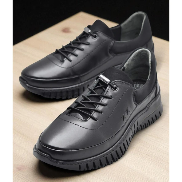 4219 Tam Ortopedik %100 Hakiki Deri Günlük Ayakkabı Kadın Ayakkabı Kaymaz Taban - 2