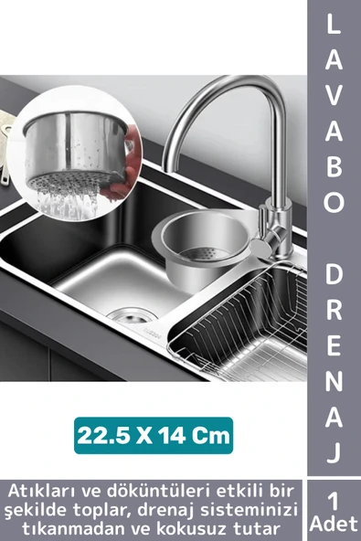 Kolay Kullanım Atık Kalıntı Kötü Koku Önleyen Kuğu Tasarımlı Paslanmaz Mutfak Lavabo Drenaj Sepeti