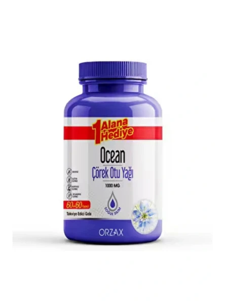 Ocean Çörek Otu Yağı 1000 mg 60 + 60 Kapsül ürün görseli