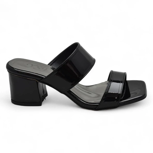 200PZ Düz Model 5cm Kadın Topuklu Terlik Ayakkabı Düğün Nişan Abiye - 9