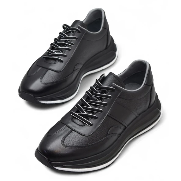 1217-1 Ortopedik Taban Hakiki Deri Günlük Erkek Ayakkabı Kauçuk Taban Casual Ayakkabı - 9