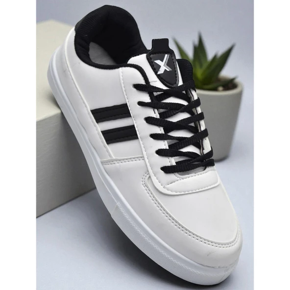 038 Rahat Taban Günlük Unisex Siyah Erkek Spor Ayakkabı - 6