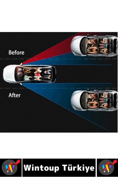 Tüm Araçlarla Uyumlu Kolay Montaj Görüş Güvenlik Artıran Oto Yan Ayna Ayarlanabilir Kör Nokta Aynası - Resim 3