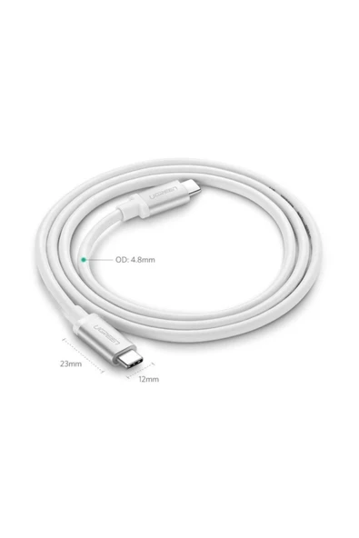 Ugreen Type-c To Type-c Uyumlu Hızlı Şarj ve Data Kablosu 1 m - Resim 2