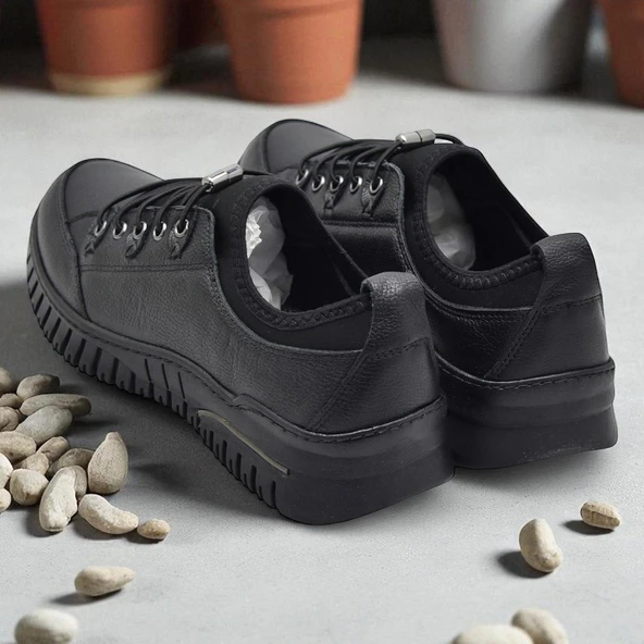 1988-1 Tam Ortopedik %100 Hakiki Deri Günlük Ayakkabı Kadın Ayakkabı Kaymaz Taban - Resim 12