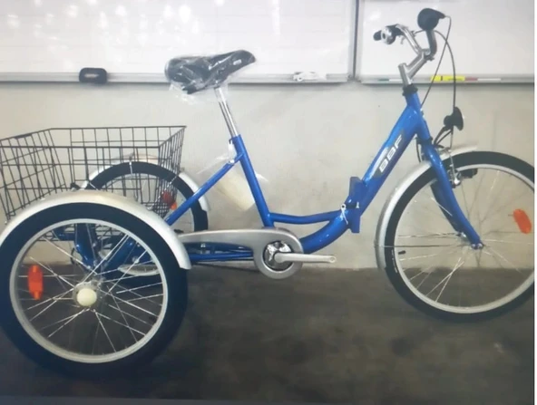 FSC BBF Cargo Nexus 3 Vites Ön V-Arka Kontra Fren Ön 26-Arka 24 Jant Katlanır Kargo Bisikleti Mavi ürün görseli 1