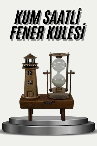Eyfel Kulesi ve Deniz Feneri Dekoratif Masa Biblosu Hediyelik - 1