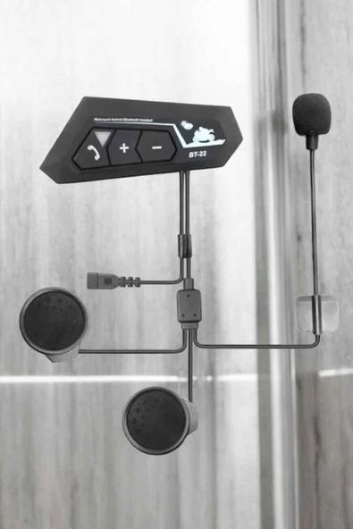 İnterkom Intercom Kask Kulaklık Bt22 Bluetooth Motosiklet Kulaklık 5.0 Bluetooth - 3