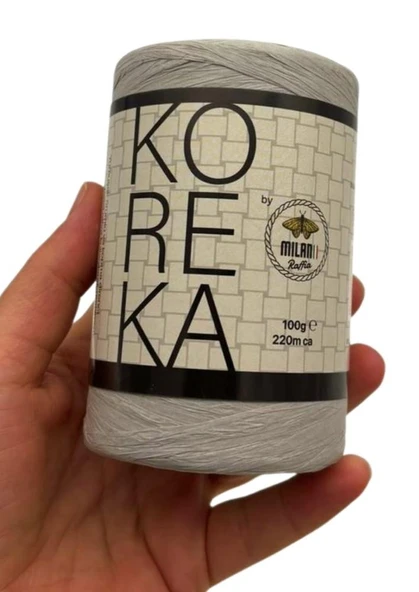 Angel Çanta Aksesuar Koreka Rafya Gri Renk ürün görseli 1