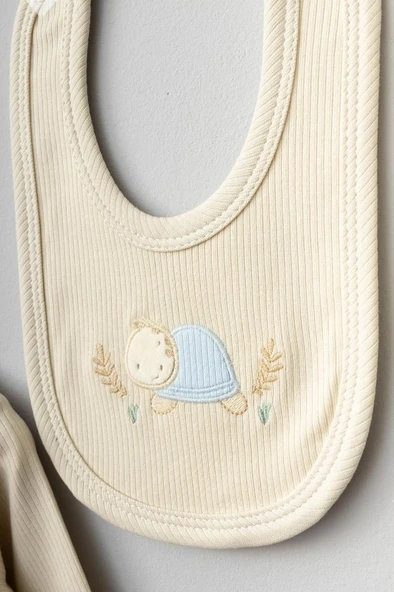 Bebitof %100 Pamuk Kaplumbağa Desenli 10 Parça Kutulu Hastane Çıkısı Seti BBTF.MV.10077 - 3