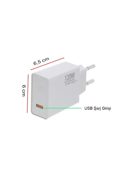 120W Süper Hızlı Şarj Cihazı - USB Type-C (5250) - 3