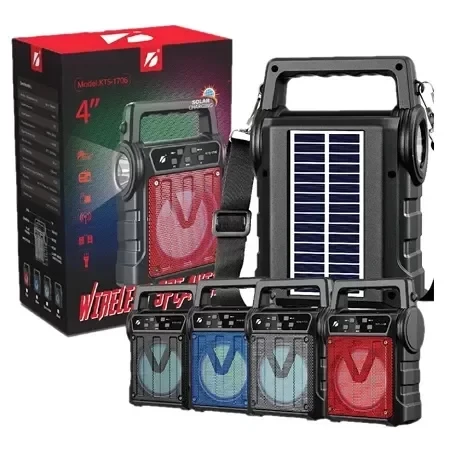 KTS-1706 Taşınabilir Güneş Enerjili Fenerli Bluetooth Hoparlör (5250)