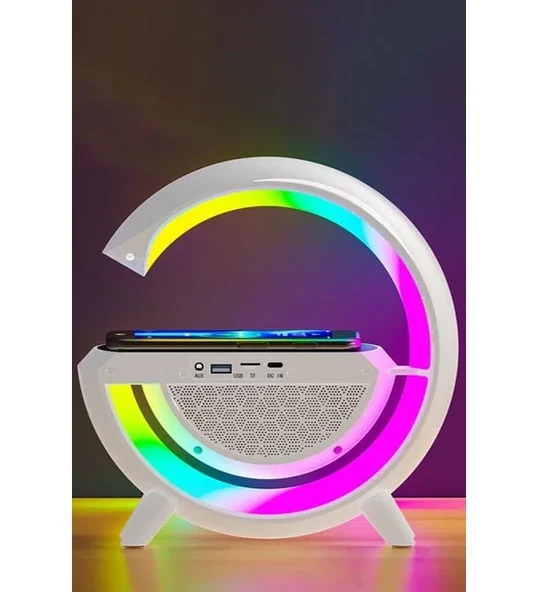 Kablosuz, Usb Bağlantılı, Ekstra Uzun Pil Ömürlü, 7 Renk Seçenekli Ambiyans Işığı,Telefon Şarj Standı BT2301 (5250) - 2