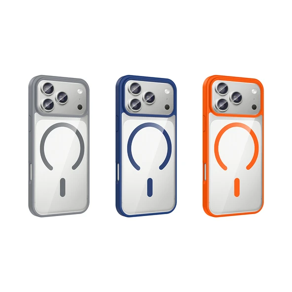 iPhone 17 Pro Kılıf Kablosuz Wireless Şarj Özellikli Silikon Ege Kapak - Resim 8