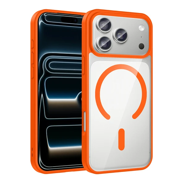 iPhone 17 Pro Kılıf Kablosuz Wireless Şarj Özellikli Silikon Ege Kapak - Resim 9