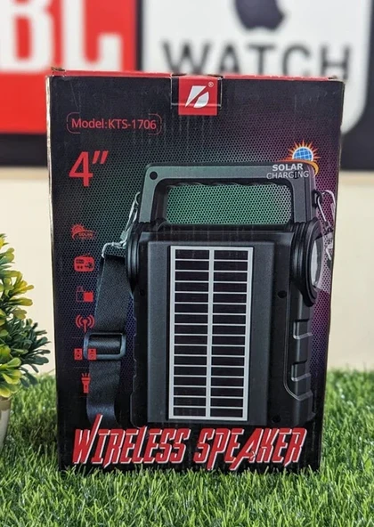 KTS-1706 Taşınabilir Güneş Enerjili Fenerli Bluetooth Hoparlör (5250) - 5
