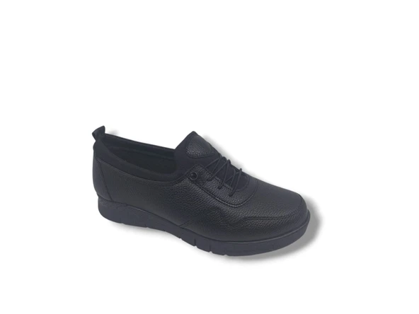 Zerhan 600 Kadın Siyah Çorap Model Komfort Termo Taban Büyük Numara Ayakkabı 41 42 - Resim 2